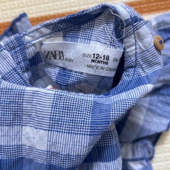 Zara Plaid Dress 12-18M - Picture 3 of 3